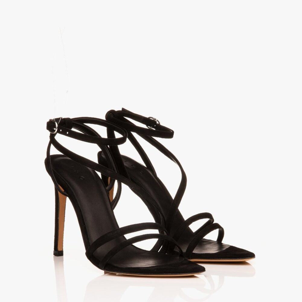 A672 • Romy Suede Strappy Heeled Sandals